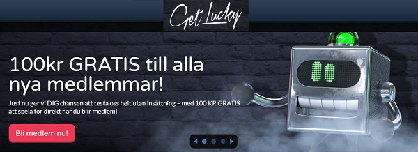 Get Lucky 100 kr gratis