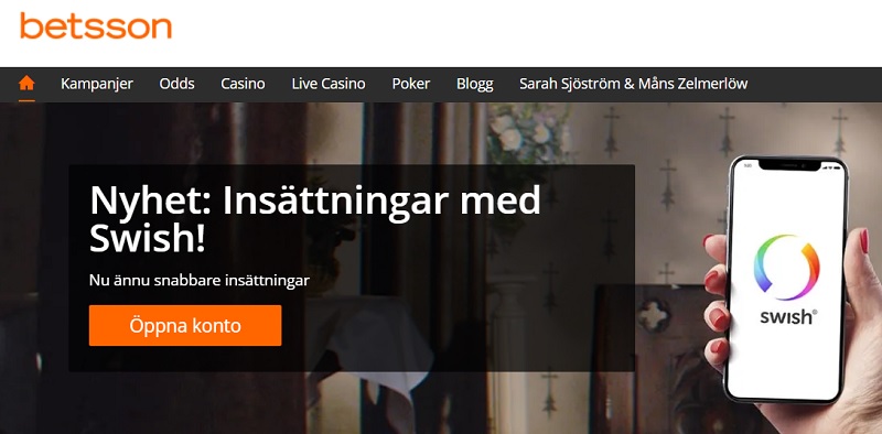 Pokersidor med Swish 2019